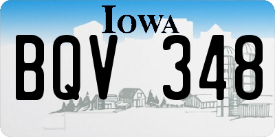 IA license plate BQV348