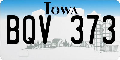 IA license plate BQV373