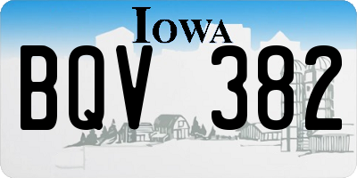 IA license plate BQV382