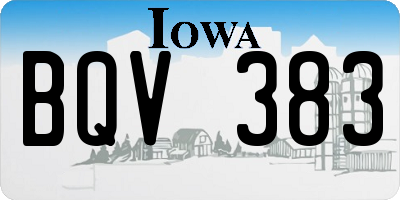 IA license plate BQV383