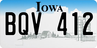 IA license plate BQV412