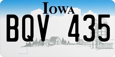 IA license plate BQV435