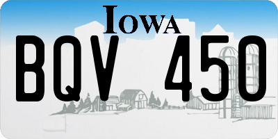 IA license plate BQV450