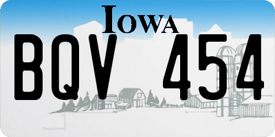 IA license plate BQV454