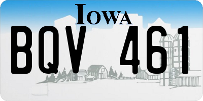 IA license plate BQV461