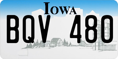 IA license plate BQV480