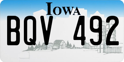 IA license plate BQV492