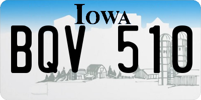 IA license plate BQV510