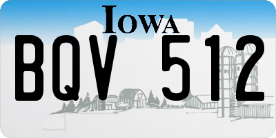 IA license plate BQV512