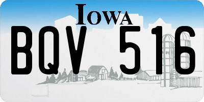 IA license plate BQV516