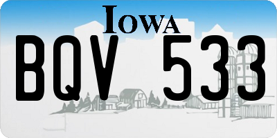 IA license plate BQV533
