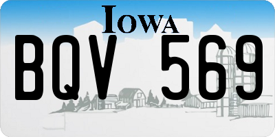 IA license plate BQV569