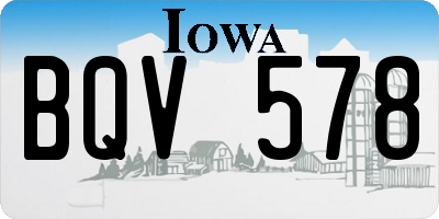 IA license plate BQV578