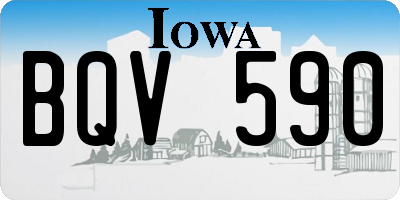 IA license plate BQV590