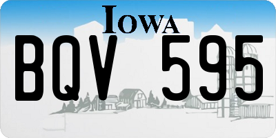 IA license plate BQV595