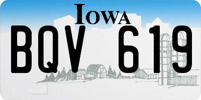IA license plate BQV619