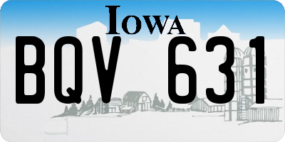 IA license plate BQV631