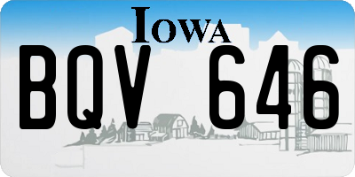 IA license plate BQV646