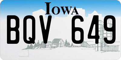 IA license plate BQV649