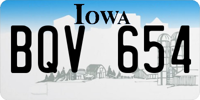 IA license plate BQV654