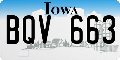 IA license plate BQV663