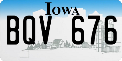 IA license plate BQV676