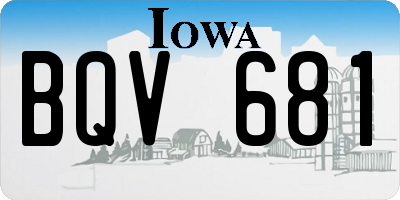 IA license plate BQV681