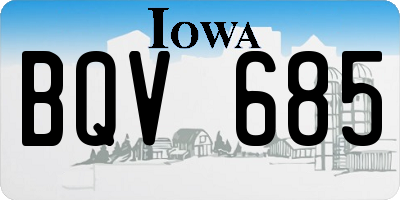 IA license plate BQV685