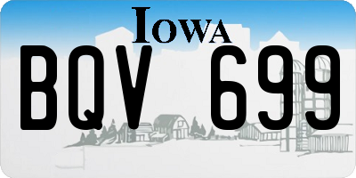 IA license plate BQV699