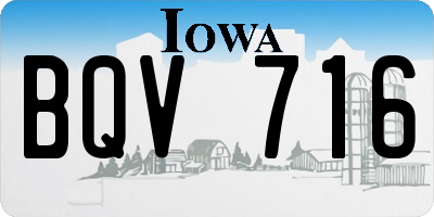 IA license plate BQV716