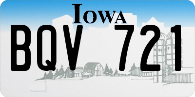 IA license plate BQV721
