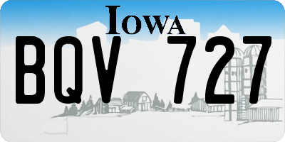 IA license plate BQV727