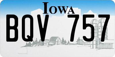 IA license plate BQV757