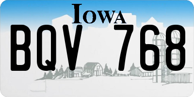 IA license plate BQV768