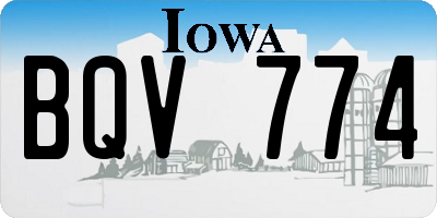 IA license plate BQV774