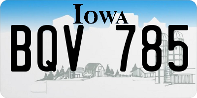 IA license plate BQV785