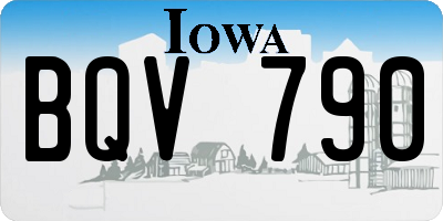 IA license plate BQV790