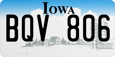 IA license plate BQV806
