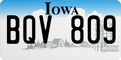 IA license plate BQV809