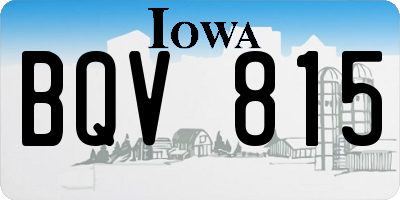 IA license plate BQV815