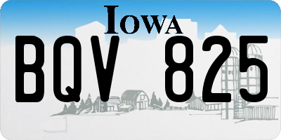 IA license plate BQV825