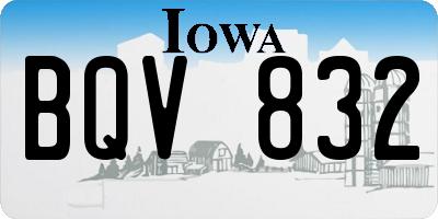 IA license plate BQV832