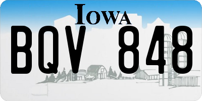 IA license plate BQV848