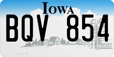IA license plate BQV854