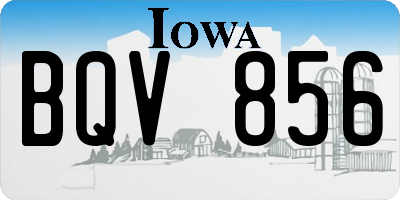 IA license plate BQV856