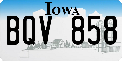 IA license plate BQV858