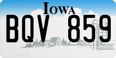 IA license plate BQV859