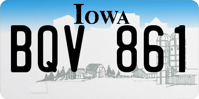IA license plate BQV861