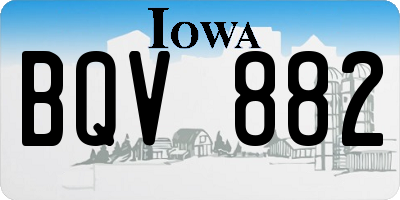 IA license plate BQV882