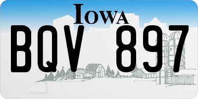 IA license plate BQV897